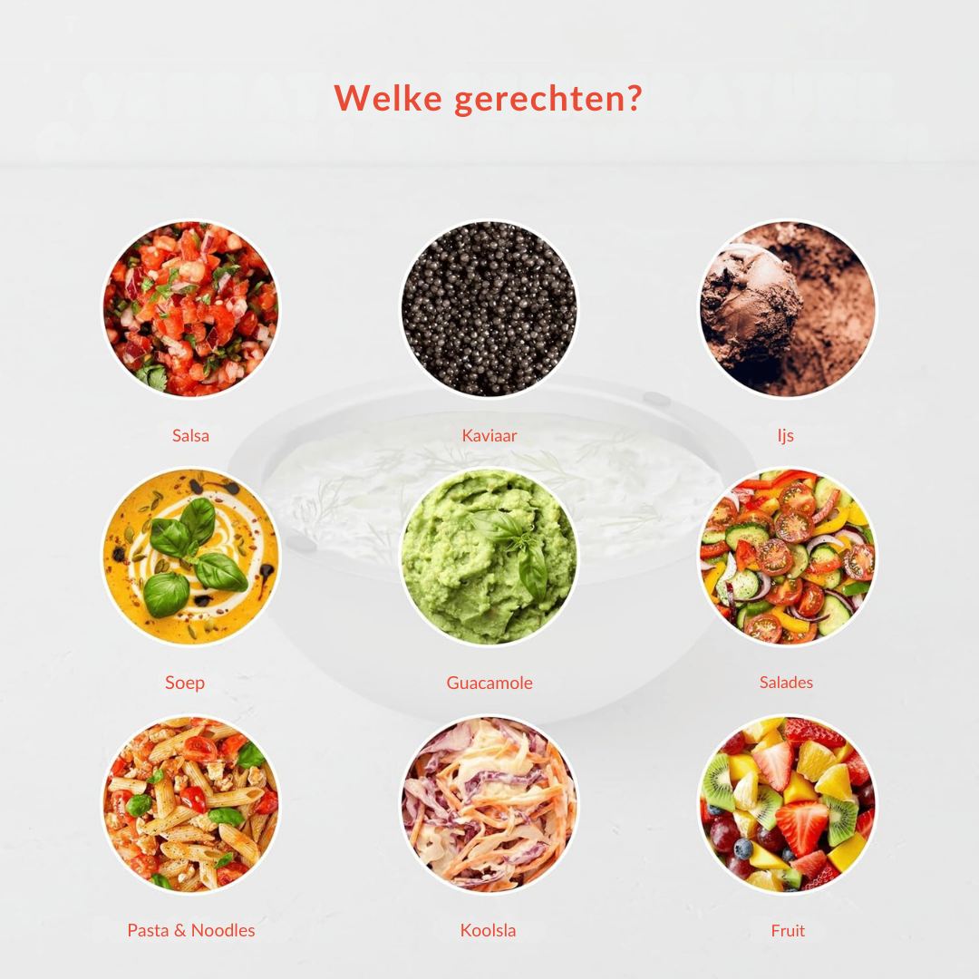 Geïsoleerde RVS serveerkom | Houdt Dips, Sauzen, Salades, IJs & Warme Gerechten Lang Warm of Koud - Culinia®