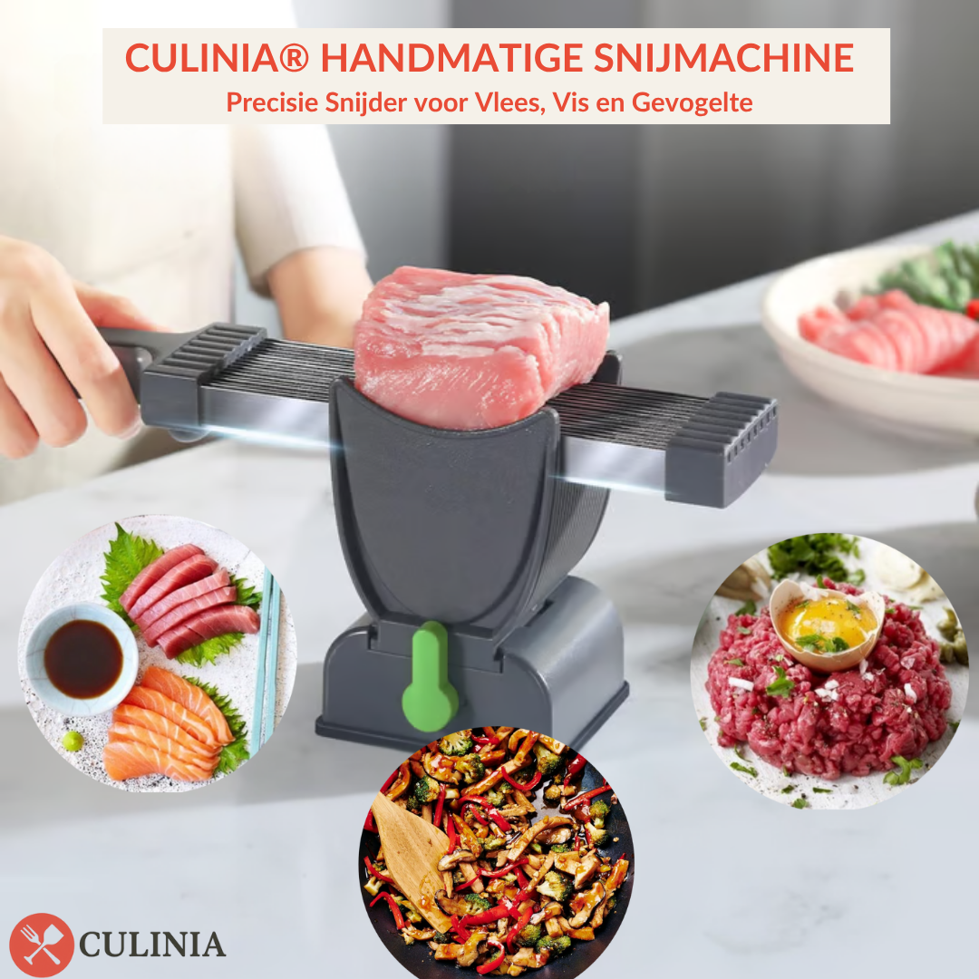 Handmatige Snijmachine – Precisie Snijder voor Vlees, Vis en Gevogelte – Ideaal voor Wokgerechten, Steak Tartaar, Sashimi etc.