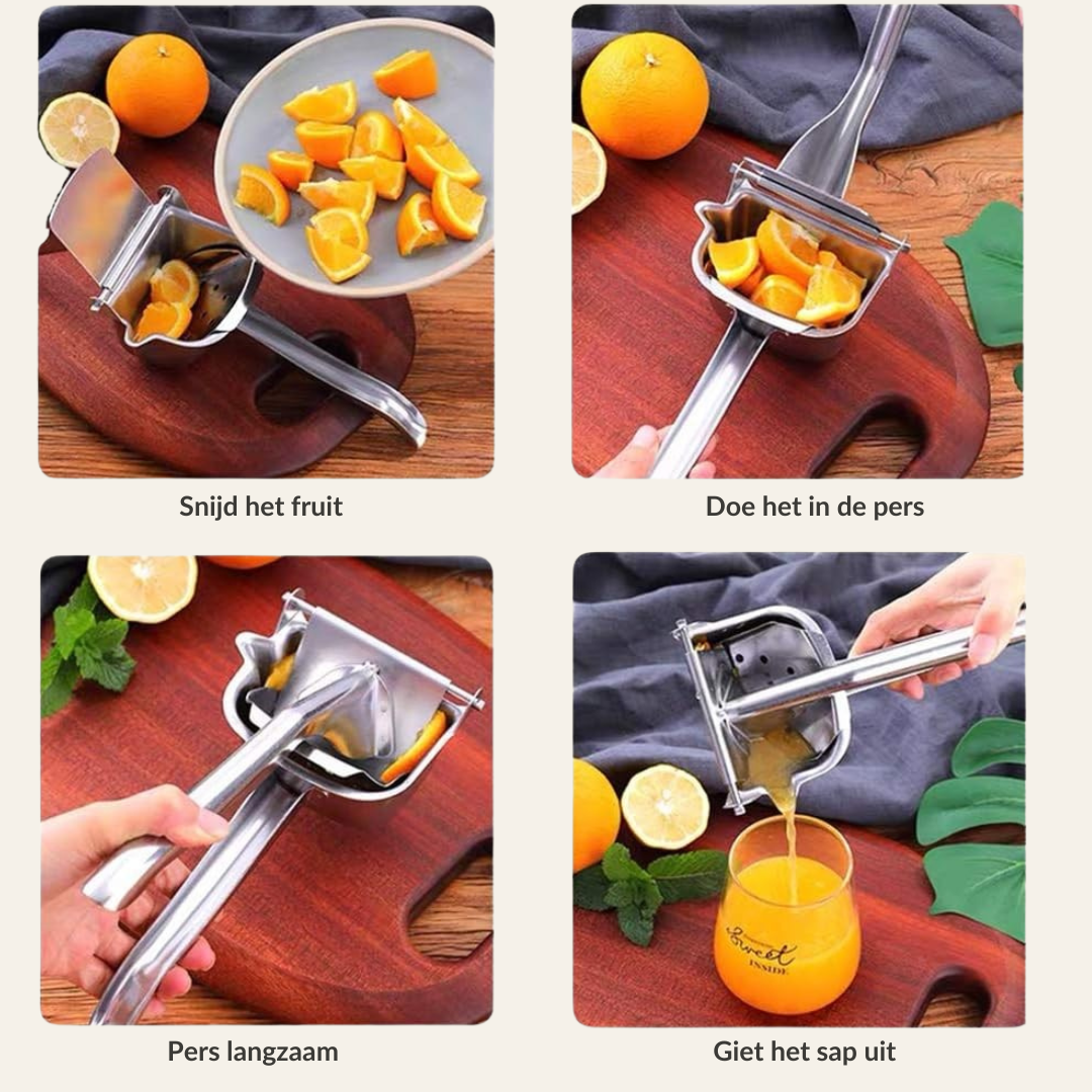 PowerPress Fruitpers – Maximale kracht, maximaal sap uit je zacht fruit