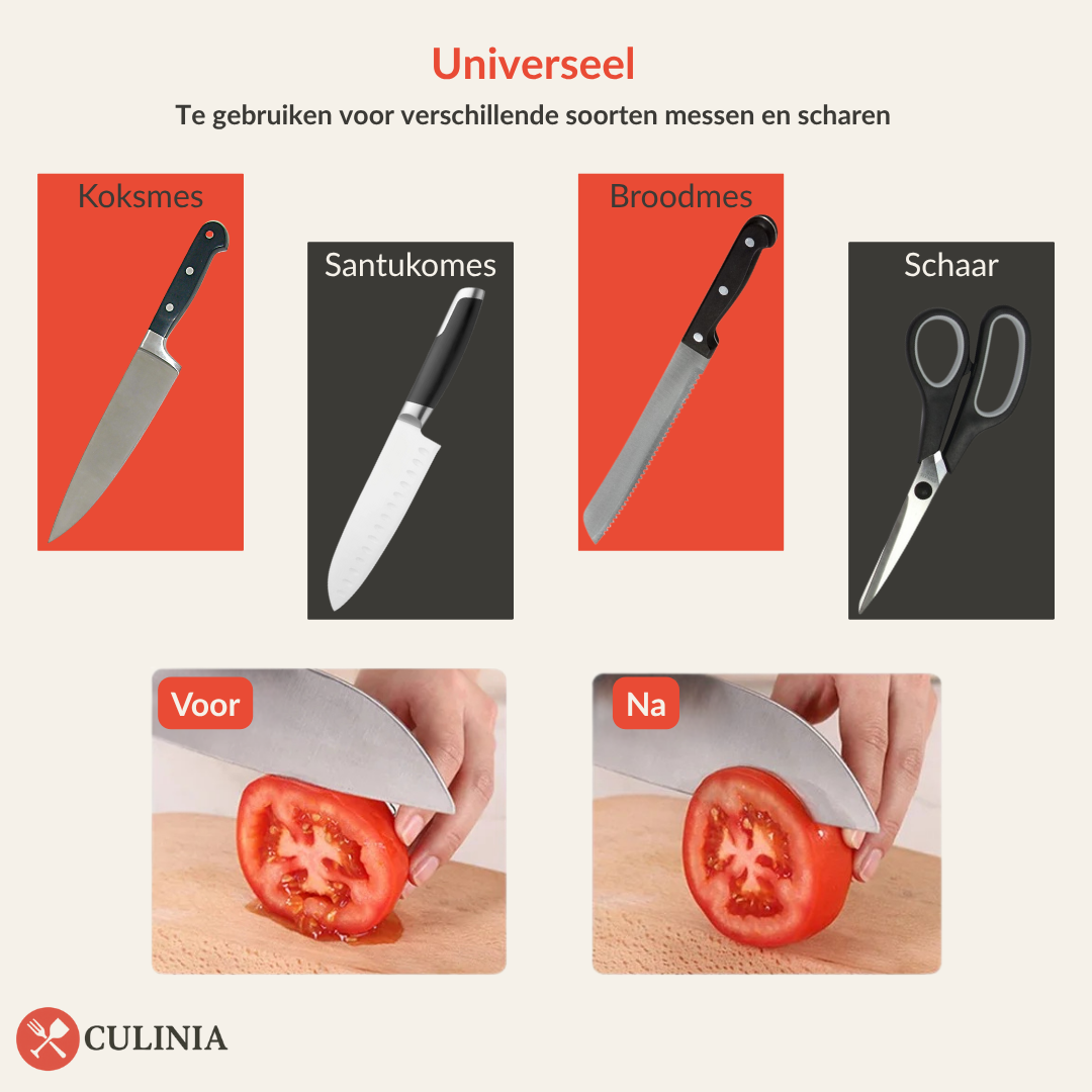 Binnen 5 seconden weer superscherpe messen