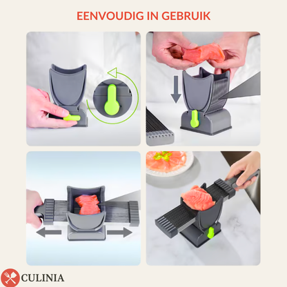 Handmatige Snijmachine – Precisie Snijder voor Vlees, Vis en Gevogelte – Ideaal voor Wokgerechten, Steak Tartaar, Sashimi etc.