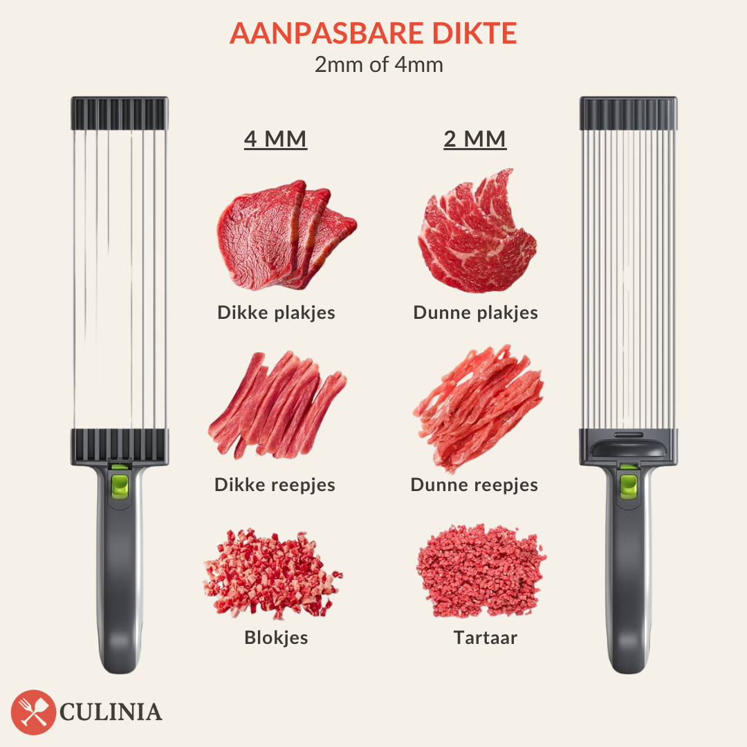 Handmatige Snijmachine – Precisie Snijder voor Vlees, Vis en Gevogelte – Ideaal voor Wokgerechten, Steak Tartaar, Sashimi etc.