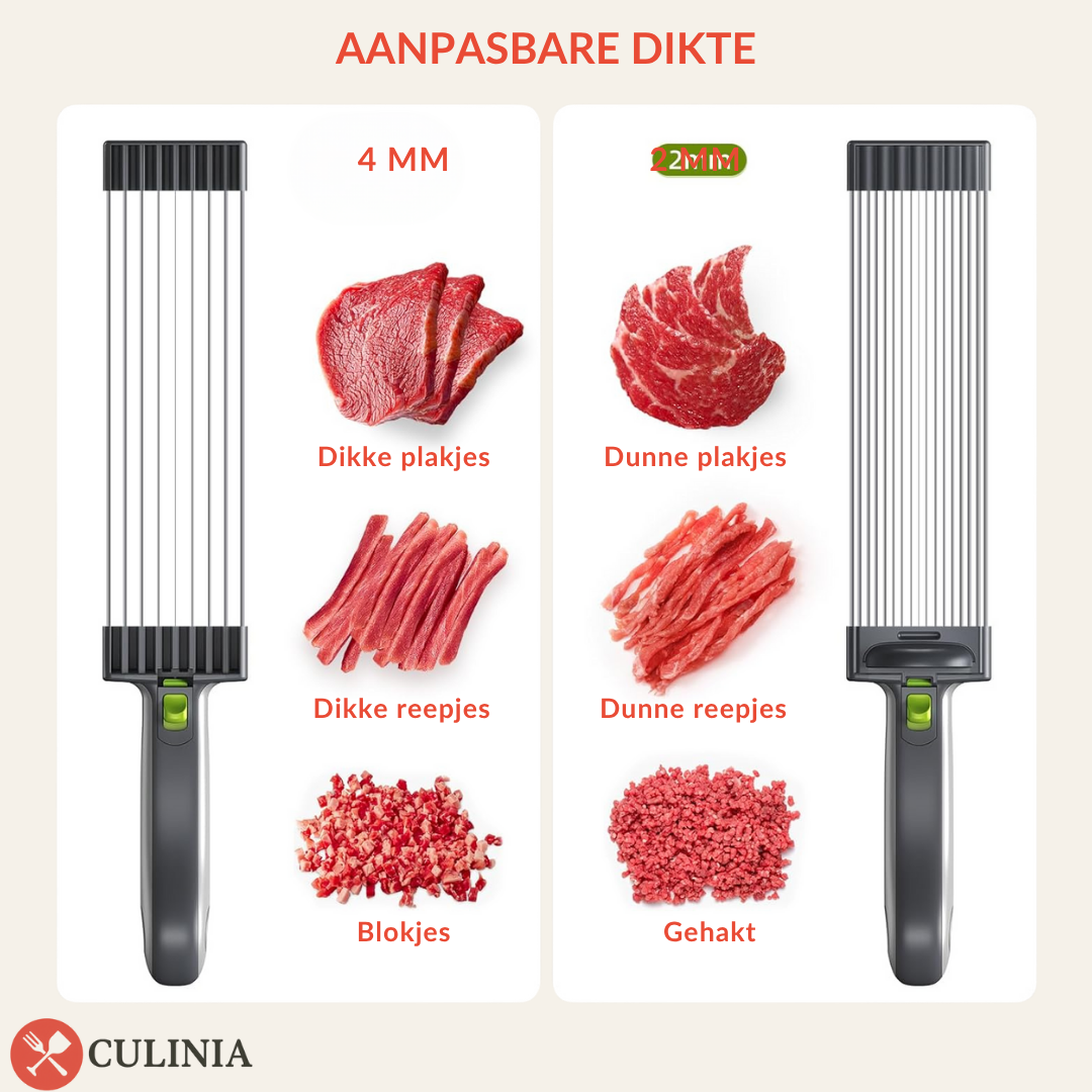 Handmatige Snijmachine – Precisie Snijder voor Vlees, Vis en Gevogelte – Ideaal voor Wokgerechten, Steak Tartaar, Sashimi etc.