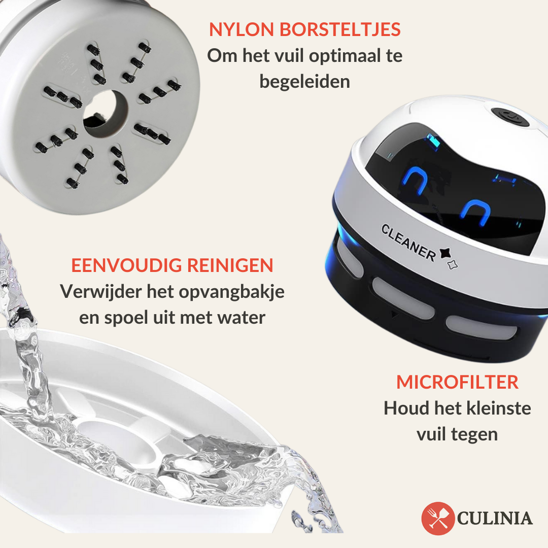 CleanMate™ – Mini Tafel- & Toetsenbordstofzuiger | Compact & Razendsnel