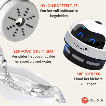 CleanMate™ – Mini Tafel- & Toetsenbordstofzuiger | Compact & Razendsnel