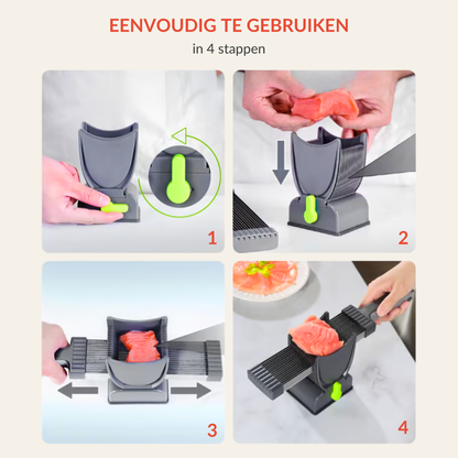 Handmatige Snijmachine – Precisie Snijder voor Vlees, Vis en Gevogelte – Ideaal voor Wokgerechten, Steak Tartaar, Sashimi etc.