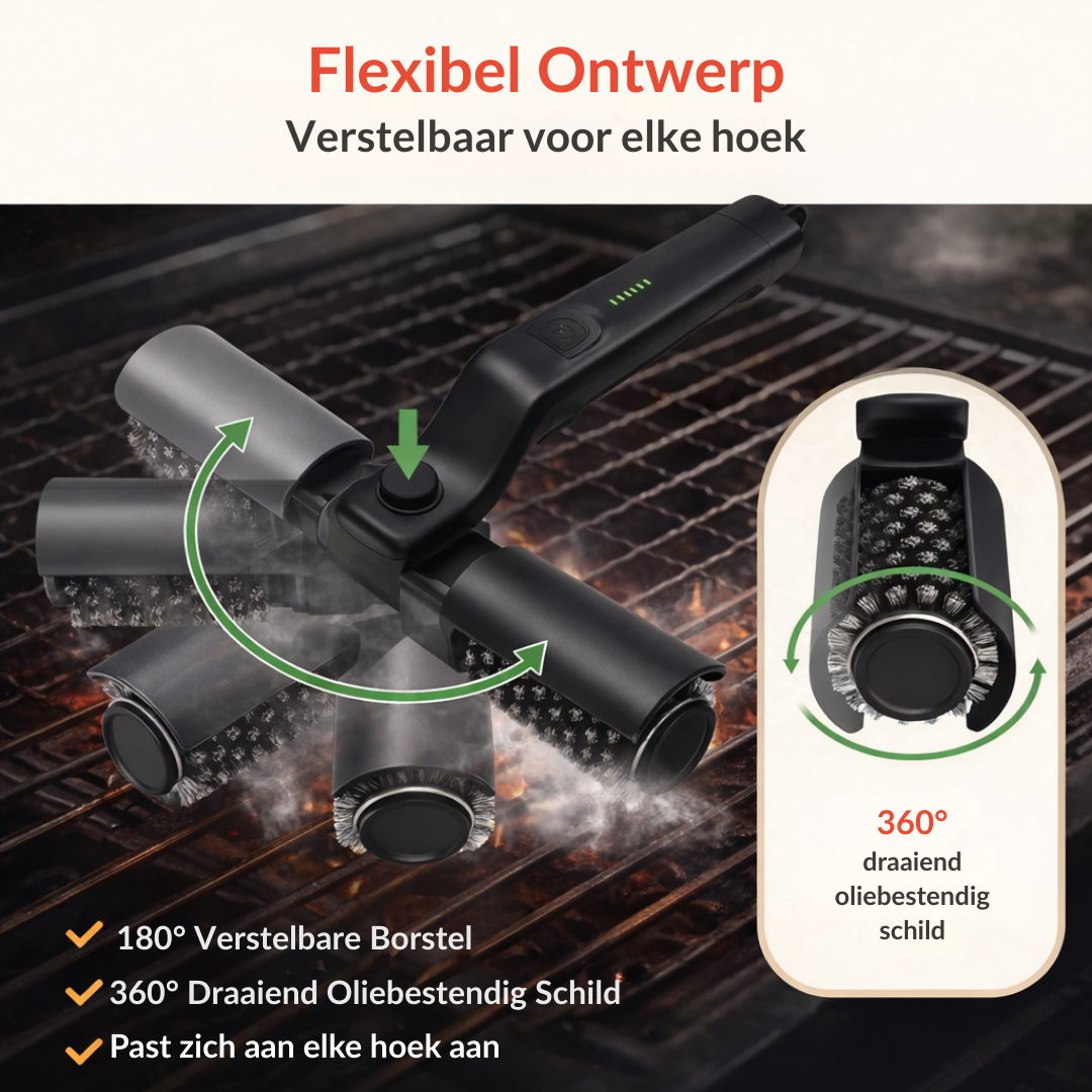 Elektrische BBQ Borstel – BBQ schoonmaken zonder schrobben