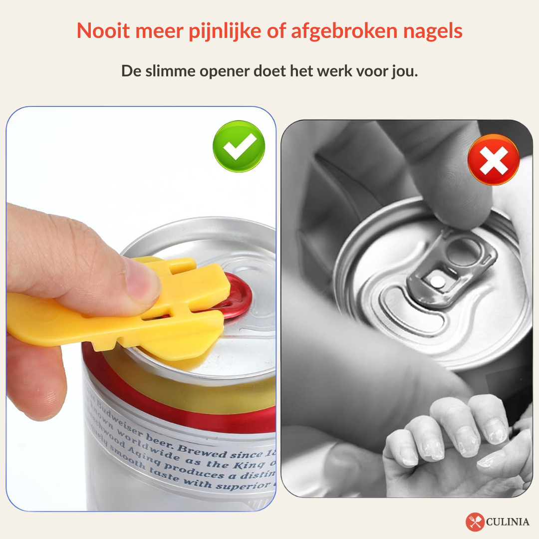 Drankblik opener & afsluit-tool | Open Zonder Kracht, Sluit Hygiënisch Af
