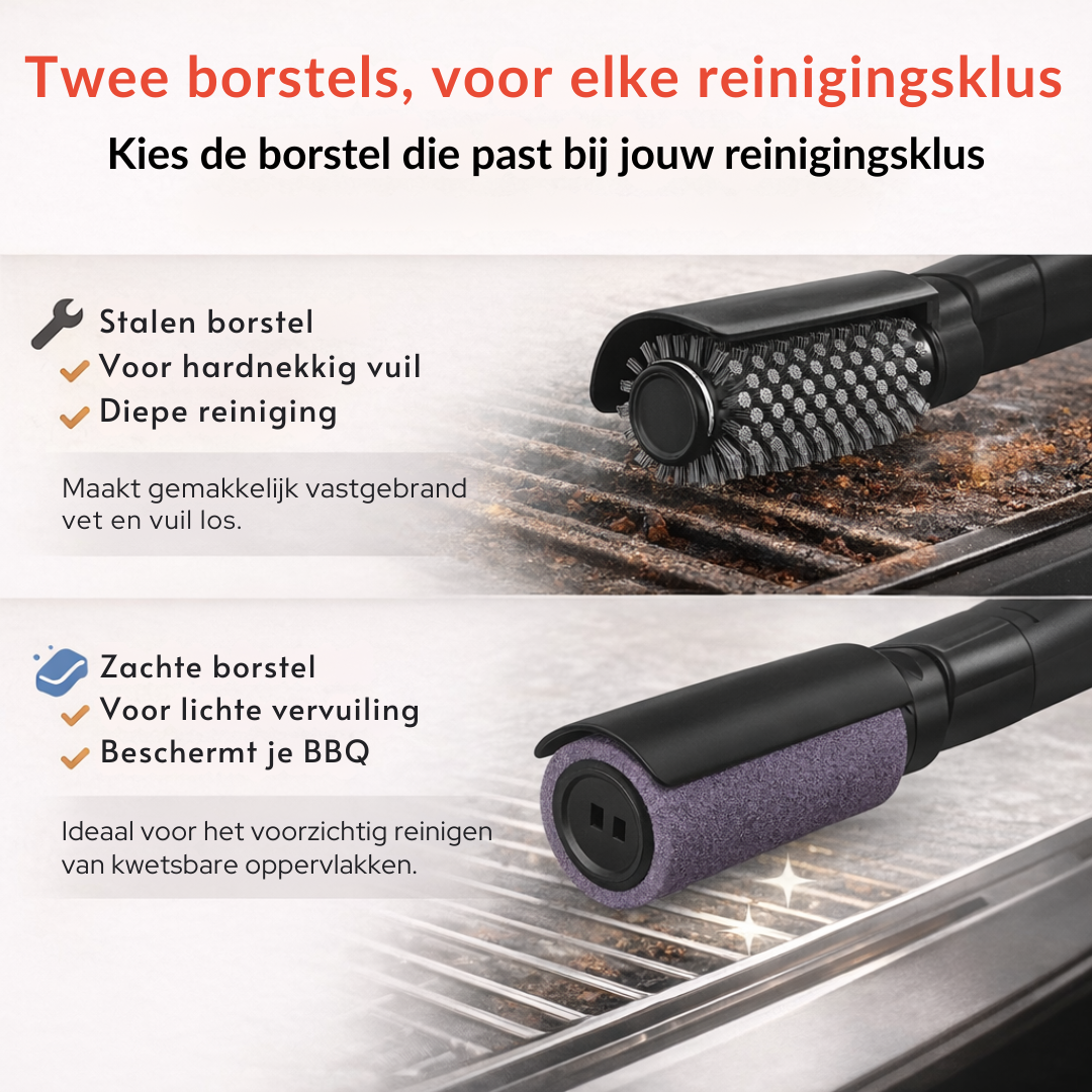 Elektrische BBQ Borstel – BBQ schoonmaken zonder schrobben