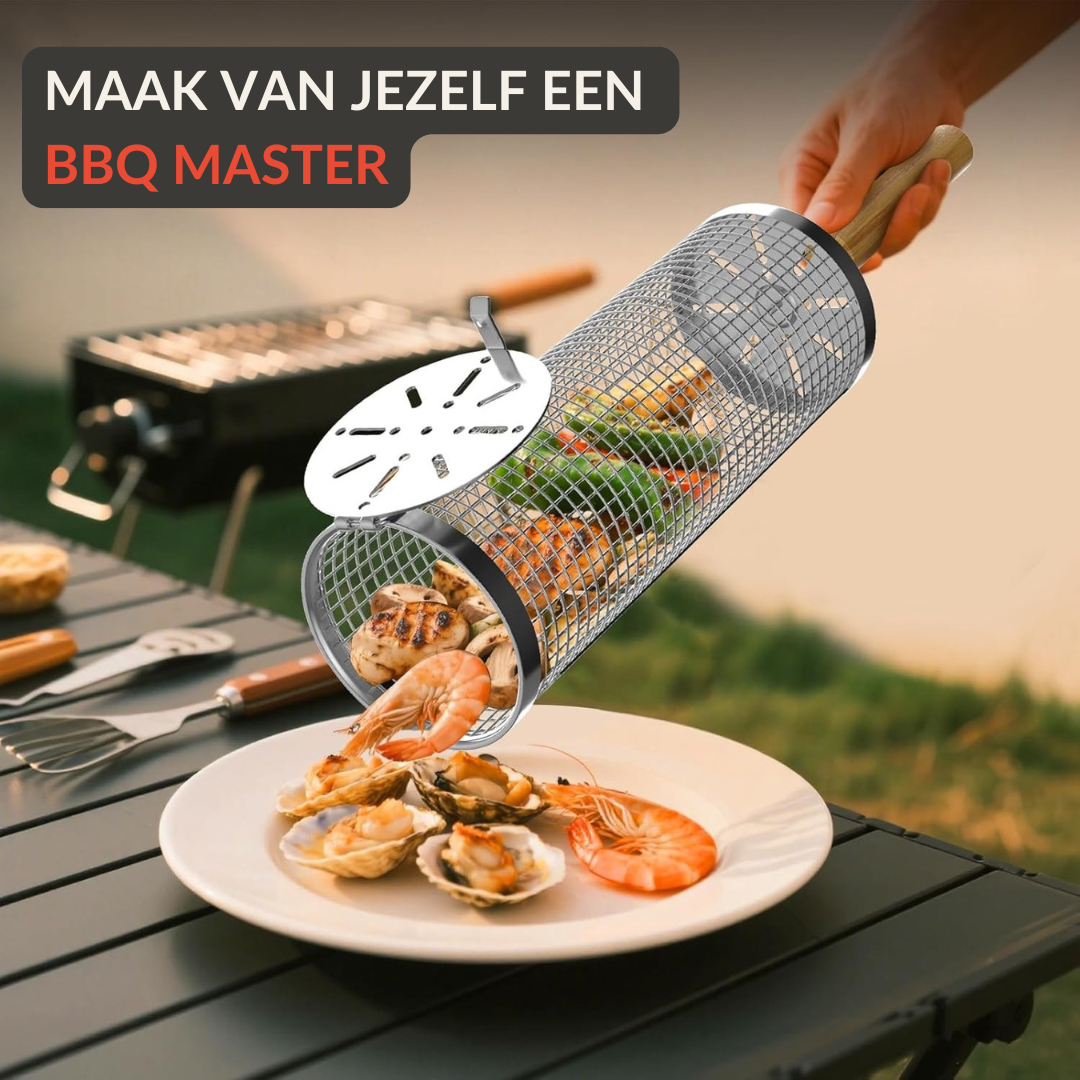 GrillRoll BBQ Mand – Perfect grillen zonder dat je eten door het rooster valt