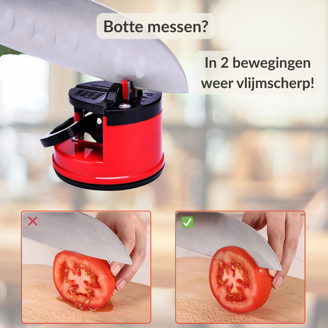 Botte messen? In 2 bewegingen weer vlijmscherp.