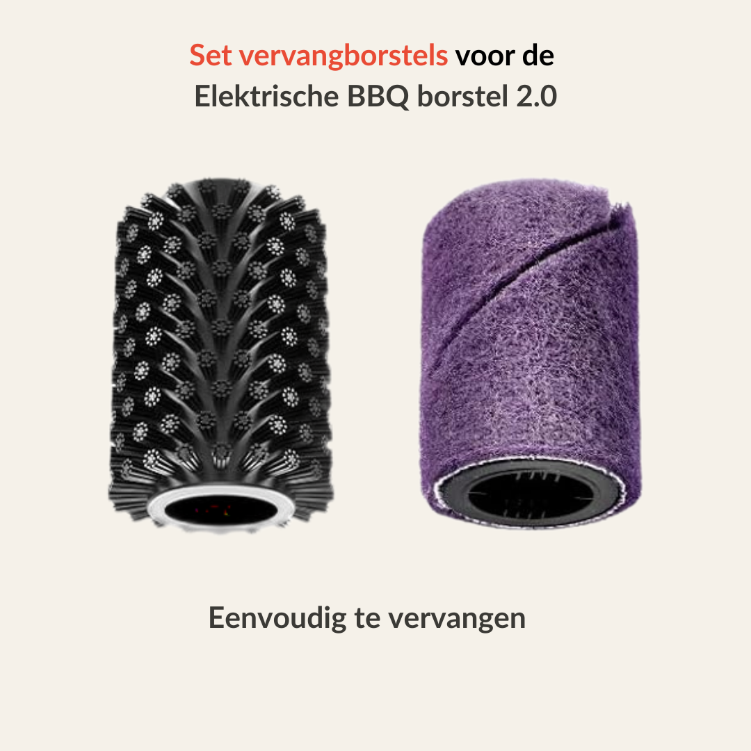 Set vervangborstel voor de Elektrische BBQ borstel